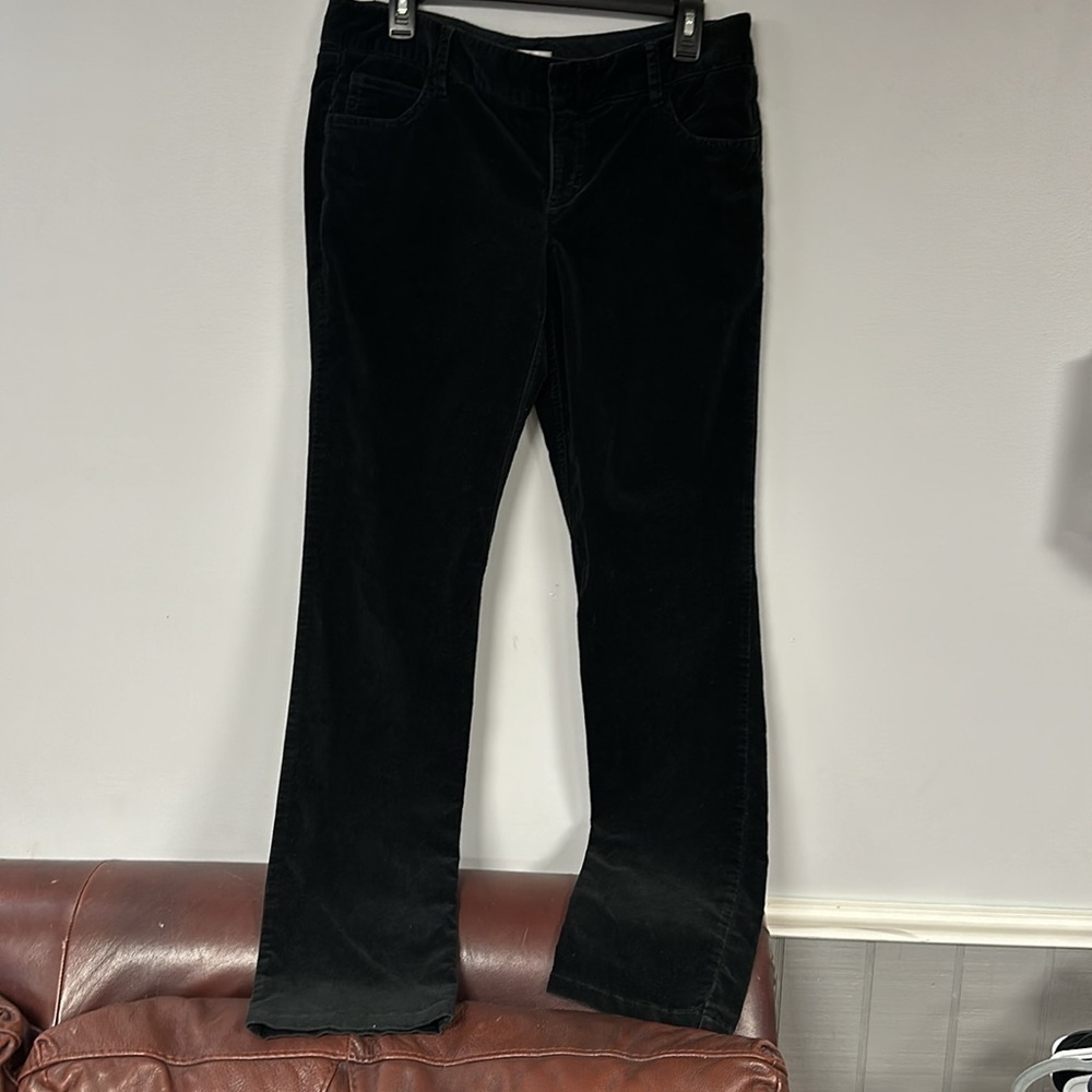 Vince Velvet Jeans Black 5 Pocket Elegant Classy Cotton Blend Size S